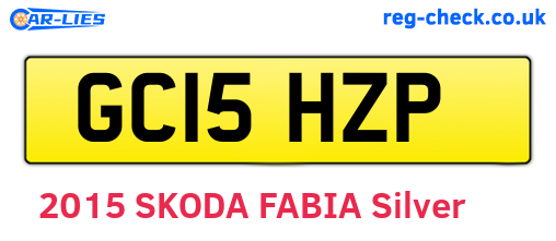 GC15HZP are the vehicle registration plates.
