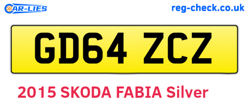 GD64ZCZ are the vehicle registration plates.