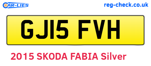 GJ15FVH are the vehicle registration plates.