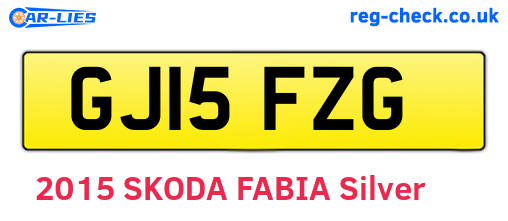 GJ15FZG are the vehicle registration plates.