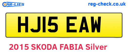 HJ15EAW are the vehicle registration plates.