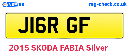 J16RGF are the vehicle registration plates.