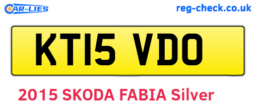 KT15VDO are the vehicle registration plates.