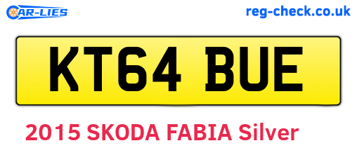 KT64BUE are the vehicle registration plates.