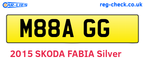 M88AGG are the vehicle registration plates.