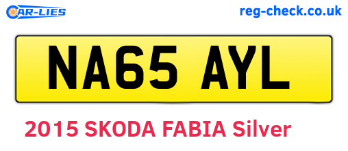 NA65AYL are the vehicle registration plates.
