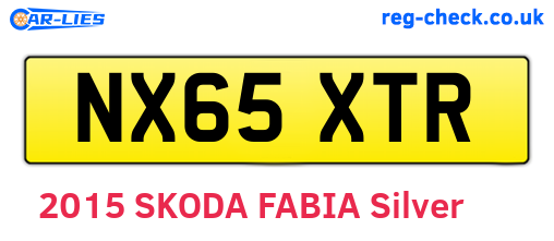 NX65XTR are the vehicle registration plates.
