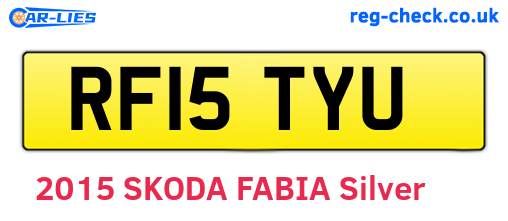 RF15TYU are the vehicle registration plates.