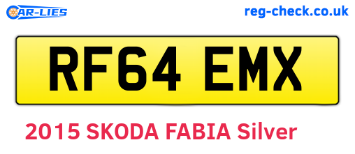 RF64EMX are the vehicle registration plates.