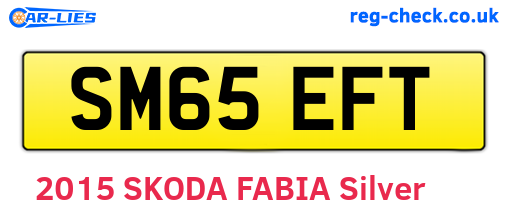 SM65EFT are the vehicle registration plates.