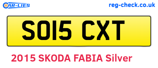 SO15CXT are the vehicle registration plates.