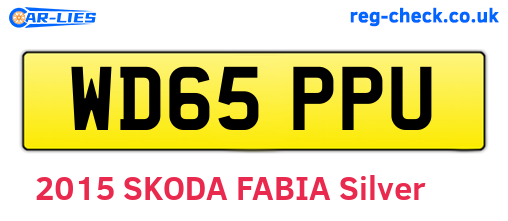 WD65PPU are the vehicle registration plates.
