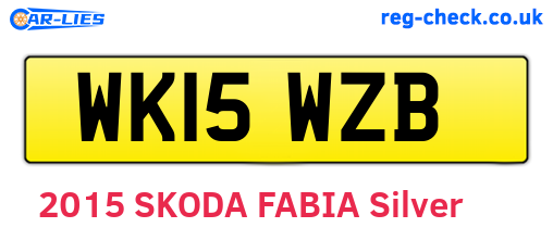 WK15WZB are the vehicle registration plates.