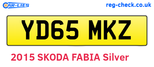 YD65MKZ are the vehicle registration plates.
