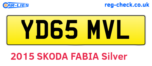 YD65MVL are the vehicle registration plates.