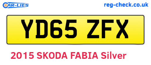 YD65ZFX are the vehicle registration plates.