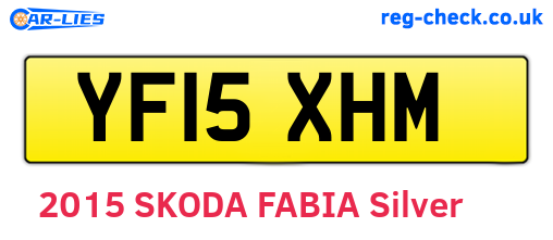 YF15XHM are the vehicle registration plates.