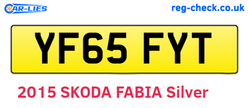 YF65FYT are the vehicle registration plates.