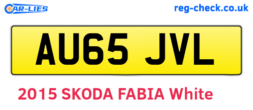 AU65JVL are the vehicle registration plates.
