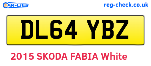 DL64YBZ are the vehicle registration plates.