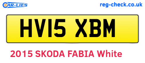HV15XBM are the vehicle registration plates.