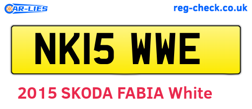 NK15WWE are the vehicle registration plates.