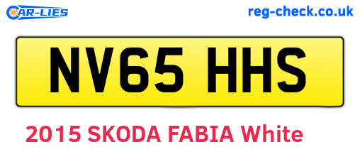 NV65HHS are the vehicle registration plates.