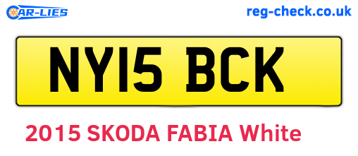 NY15BCK are the vehicle registration plates.