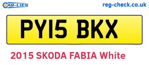 PY15BKX are the vehicle registration plates.