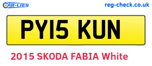 PY15KUN are the vehicle registration plates.
