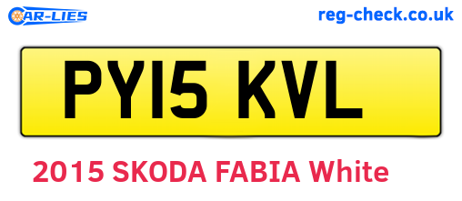 PY15KVL are the vehicle registration plates.