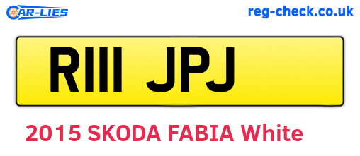 R111JPJ are the vehicle registration plates.