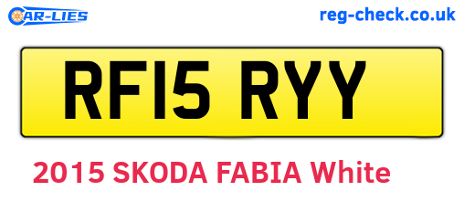 RF15RYY are the vehicle registration plates.