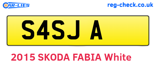 S4SJA are the vehicle registration plates.