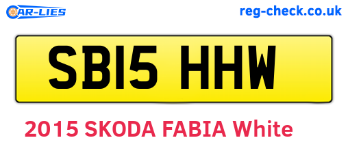 SB15HHW are the vehicle registration plates.
