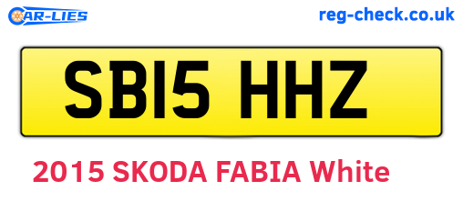 SB15HHZ are the vehicle registration plates.