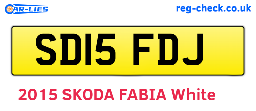 SD15FDJ are the vehicle registration plates.