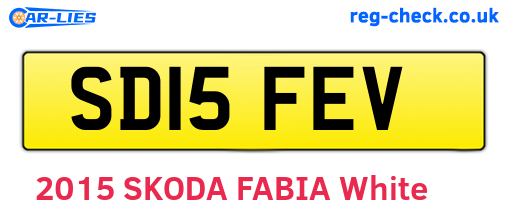 SD15FEV are the vehicle registration plates.