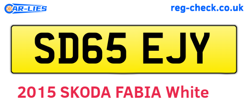 SD65EJY are the vehicle registration plates.