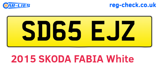 SD65EJZ are the vehicle registration plates.