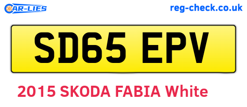 SD65EPV are the vehicle registration plates.