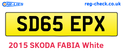 SD65EPX are the vehicle registration plates.