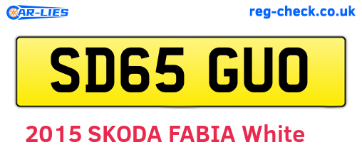 SD65GUO are the vehicle registration plates.