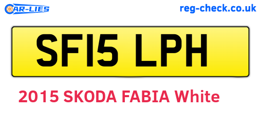 SF15LPH are the vehicle registration plates.