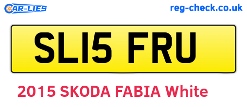 SL15FRU are the vehicle registration plates.