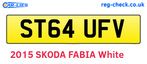 ST64UFV are the vehicle registration plates.