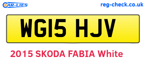 WG15HJV are the vehicle registration plates.