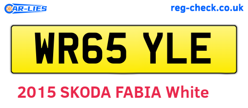 WR65YLE are the vehicle registration plates.