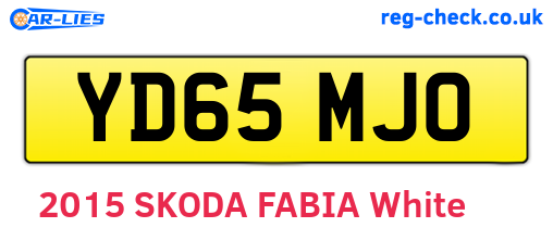 YD65MJO are the vehicle registration plates.
