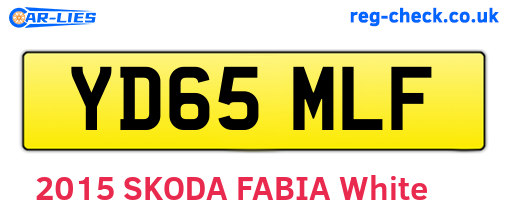 YD65MLF are the vehicle registration plates.